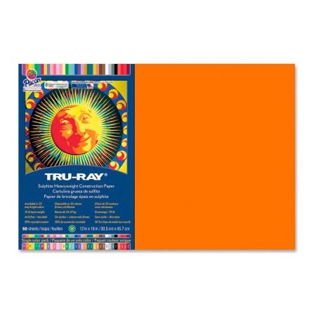 Pacon Pacon Tru-Ray Construction Paper 12in x 18in Orange 103034